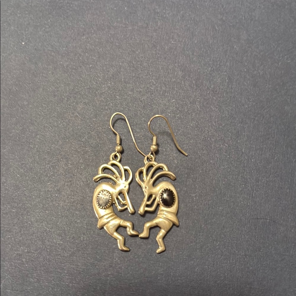 Gold Tribal Earrings